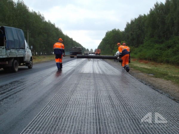 Укладка геосетки Армдор